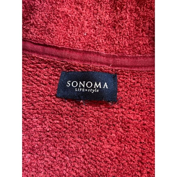 Sonoma LifeStyle Womens  Sweater Size M Red Mock Neck Button Pullover Cabincore - Picture 3 of 7